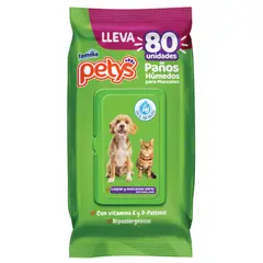 PETYS - Paños Húmedos Para Perro Original x 80Und