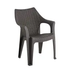 REYPLAST - Silla Plástica con Brazos Aruba Wengue