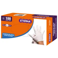 ETERNA - Guante Latex Talla L X100 Unidades