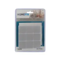 HOMEFIX - Fieltro Adhesivo 9und Cuadrado 30mm Blanco 2set