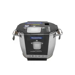 TRAMONTINA - Olla Alta 22cm Tapa De Vidrio 5.50Lt Allegra