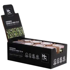 JUST HOME COLLECTION - Recipiente 150ml Vidrio Tapa Color Display