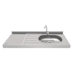 HACEB - Mesón Ovata 1.20 Metros Inoxidable