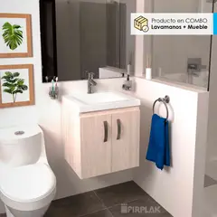 FIRPLAK - Lavamanos Siena 48X43 Con Mueble Básico Elevado - Tambo