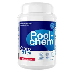 POOLCHEM - Cloro Concreto Granulado 90% X 1000 Gr