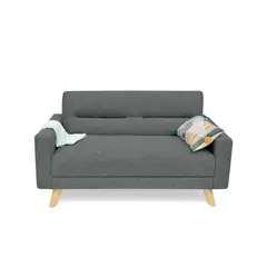 HOGAR VENECIA - Sofa barza 2p 83x150x82 gris tela antifluidos