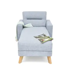 HOGAR VENECIA - Chaise Longue Barza Tela 85x150x83 Acero