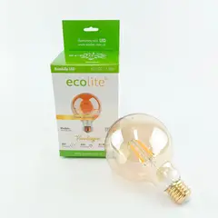 ECOLITE - Bomb LED Vintage G95 4W 2200K e27 Calido 320 Lumenes