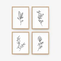 DE CASA - Set x 4 Cuadros Natural 25x35cm