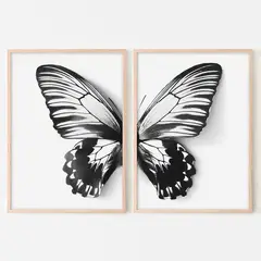 DE CASA - Cuadro Díptico Mariposa 40x60cm