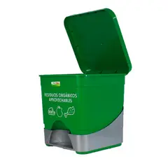 FULLER - Caneca Plástica 20L Verde Con Tapa