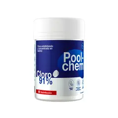 POOLCHEM - Cloro 90% Tabletas 200gr X5und
