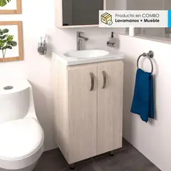 FIRPLAK - Kit Lavamanos Eco 48X38 Blanco-Mbl Básico Piso Mali