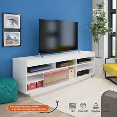 BERTOLINI - Mesa para TV de 60 Pulgadas Treviso 180X56 Blanco