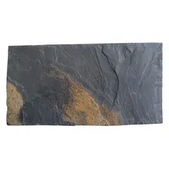 MEUP - Pared Piedra Pizarra Natura Negra Oxido 10X20Cm Cj1M2