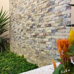 MEUP - Pared Piedra Pizarra Nat Verde Bosque 5x15cm Cj1m2