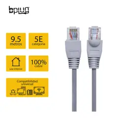 B PLUG - Cable De Red Utp Patch Cord Cat 5E 100% Cobre 9,5M
