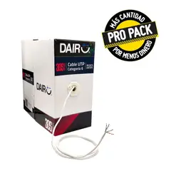 DAIRU - Cable Utp Categoría 6 Cca+Pvp Carrete 305 Metros Propack