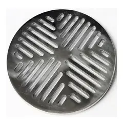 GENERICO - Rejilla Plana Decorativa 4 pulg Aluminio para Tubería 3 pulg