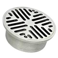 GENERICO - Rejilla Sifón Decorativo 5 pulg x 4 pulg Aluminio para Tubería 4 pulg