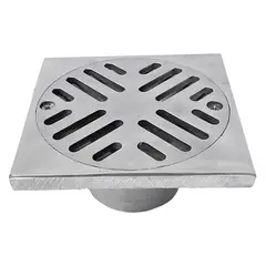 GENERICO - Rejilla Decorativa 4 pulg x 4 pulg x 3 pulg Aluminio paraTubería 3 pulg