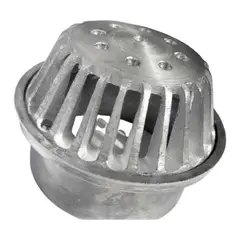 GENERICO - Rejilla Cúpula 8 pulg x 6 pulg Aluminio para Tubería 6 pulg