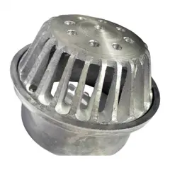 GENERICO - Rejilla Cúpula 5 pulg x 4 pulg Aluminio para Tubería 4 pulg
