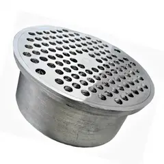 GENERICO - Rejilla Sifón Anticucaracha 5 pulg x 4 pulg Aluminio paraTuberia 4 pulg