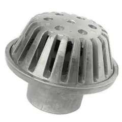 GENERICO - Rejilla Cúpula 4 pulg x 2 pulg Aluminio para Tubería 2 pulg