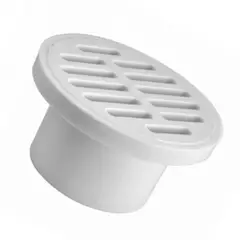 GENERICO - Rejilla Sifón Decorativa 3 pulg x 2 pulg Plástico Blanco para Tubería 2 pulg