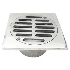 GENERICO - Rejilla Tradicional 6 pulg x 6 pulg x 4 pulg Aluminio para Tubería 4 pulg