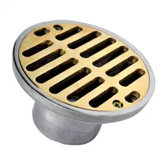 GENERICO - Rejilla Tradicional 3 pulg x 2 pulg Tapa Bronce Base Alum Tubería 2 pulg