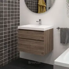 FIRPLAK - Mueble De Baño Mali Con Lavamanos Bari Blanco 63X48Cm