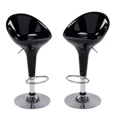 JUST HOME COLLECTION - Set de 2 Sillas Bar Cadiz Negro