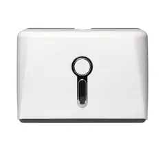 TRIPLE CLEAN - Dispensador de Toallas de Papel en Z Plástico Blanco/Negro de 28x27x13 cm