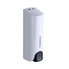 TRIPLE CLEAN - Dispensador de Jabón Líquido Plástico Blanco 350 ml de 7x22 cm
