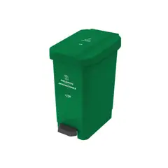 ESTRA - Caneca Plástica 22L Verde Para Organico Con Pedal