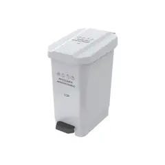 ESTRA - Caneca Plástica 22L Blanco Para Reciclable Con Pedal