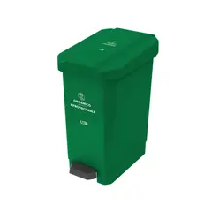 ESTRA - Caneca Plástica 44L Verde Para Organico Con Pedal