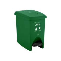 ESTRA - Caneca Plástica 10L Verde Para Organico Con Pedal