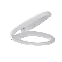 Corona - Asiento sanitario redondo Versátile blanco cierre suave Corona, compatible con sanitarios líneas Smart, Montecarlo Advance, Manantial y Avanti