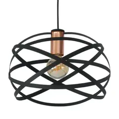 ILUMECO - Lámpara Techo Zulia 1 Luz Negro
