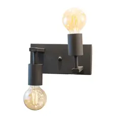 ILUMECO - Aplique Tabira 2 Luces Negro