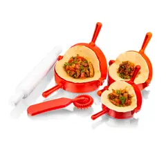 CHEF MASTER - Set x3 Moldes para Empanadas Cortador + Rodillo