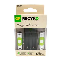 GP - Cargador E211 x2AA Nimh 1300 Mah