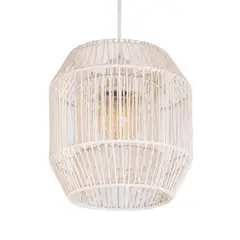 ILUMECO - Lampara De Techo Canasta 1 Luz Beige