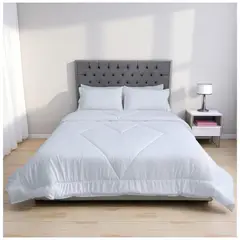 HOGARETO - Edredón Doble Faz Cama Doble Blanco
