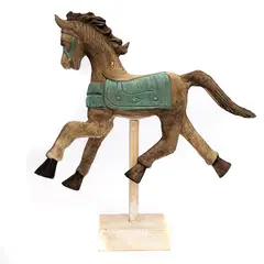 TECNOVO - Figura Decorativa Cerámica Caballo Al Galope