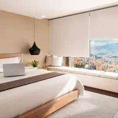 LIDER CORTINAS Y AMBIENTES - Set x2 Persianas Blackout Blanco 120x180 cm