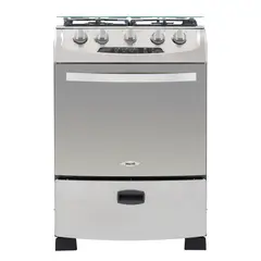 HACEB - Estufa de Piso 60 cm 4 Puestos Gas Natural Acero Inoxidable